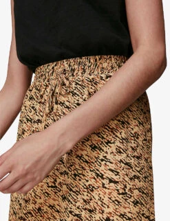 Whistles Bark-print Woven Midi Skirt 9 Whistles Bark-print Woven Midi Skirt -The Fashion Shop R03771308 MULTICOLOURED ALT04