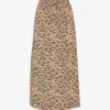 Whistles Bark-print Woven Midi Skirt