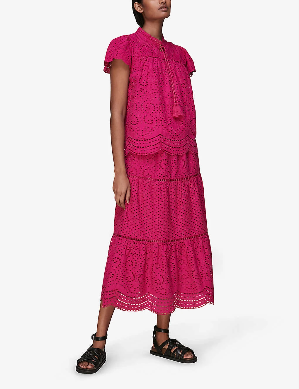 Whistles Bonnie Broderie-anglaise Cotton Blouse 2 Whistles Bonnie Broderie-anglaise Cotton Blouse - Image 2