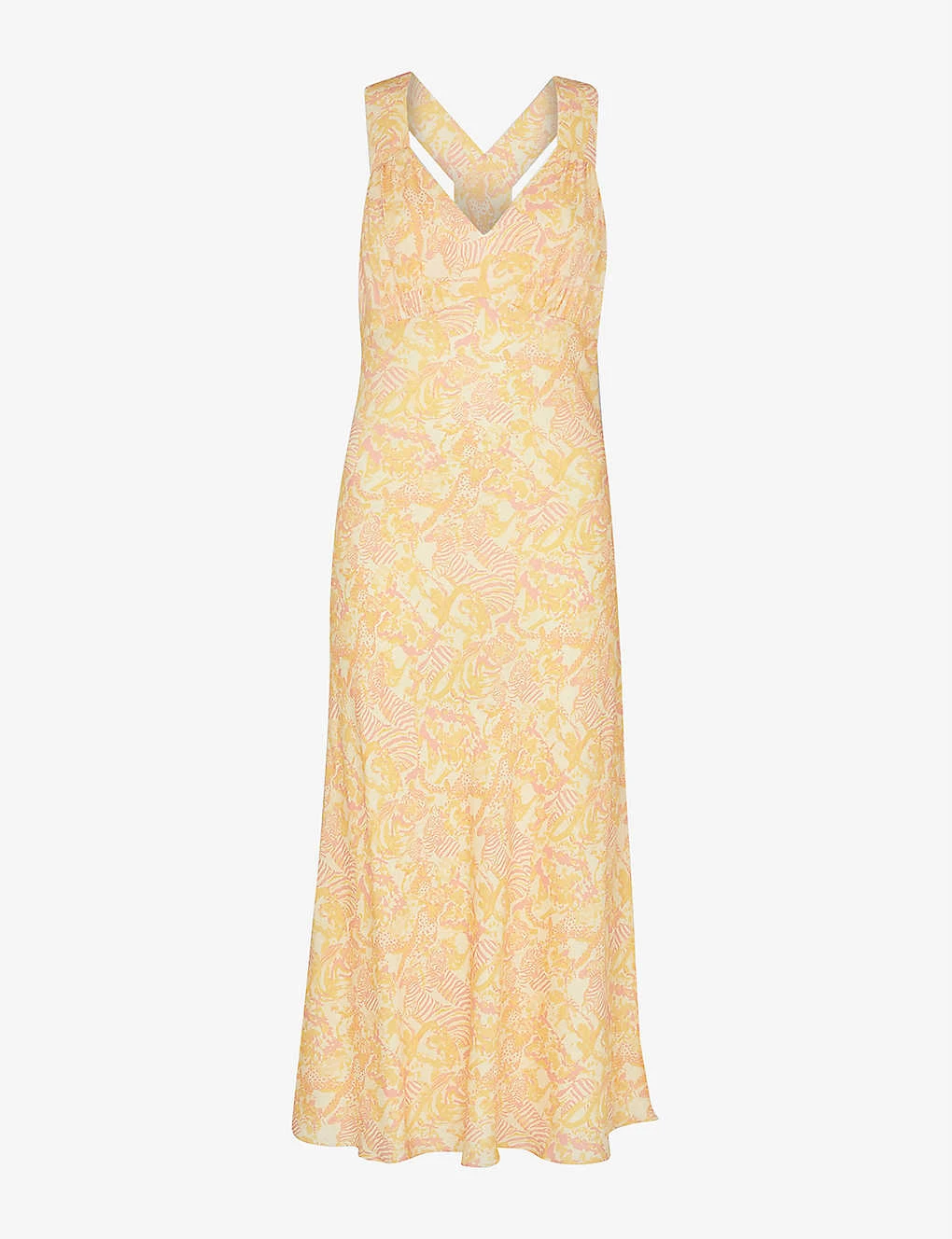 Whistles Safari-print Satin Midi Dress 1 Whistles Safari-print Satin Midi Dress