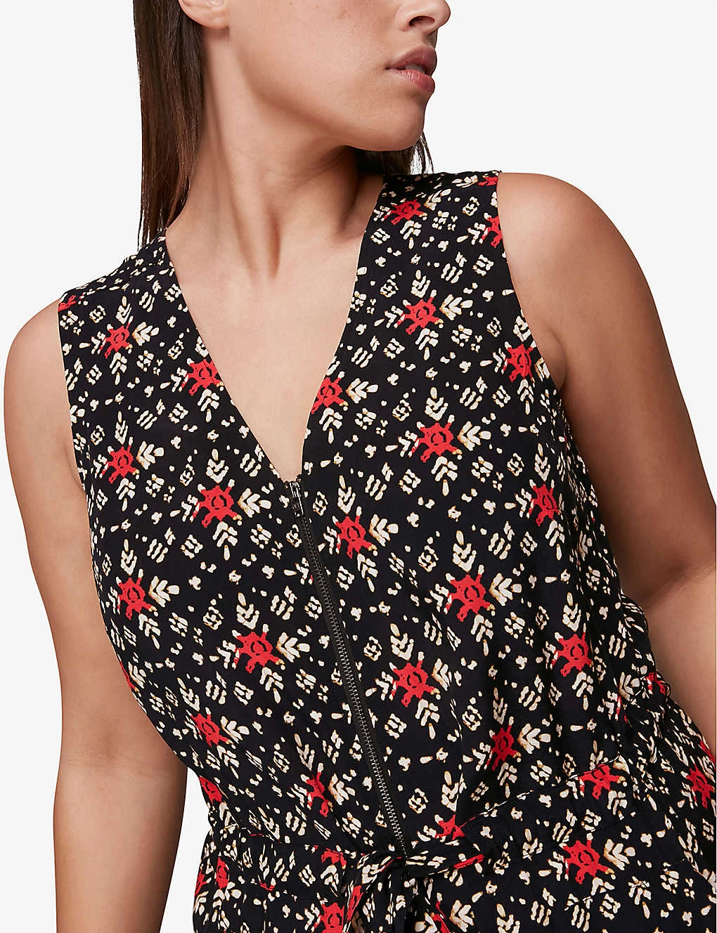 Whistles Corey Block-print Woven Jumpsuit 4 Whistles Corey Block-print Woven Jumpsuit - Image 4