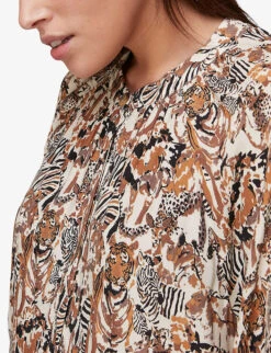 Whistles Safari Print Woven Mini Dress 9 Whistles Safari Print Woven Mini Dress -The Fashion Shop R03776763 MULTICOLOURED ALT04