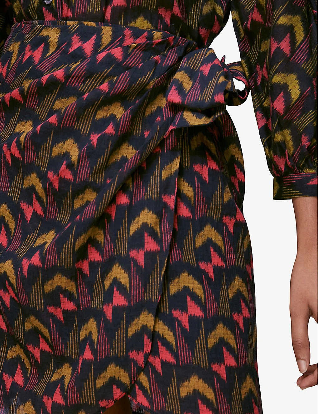 Whistles Ikat-print Wrap-front Cotton Mini Skirt 5 Whistles Ikat-print Wrap-front Cotton Mini Skirt - Image 5