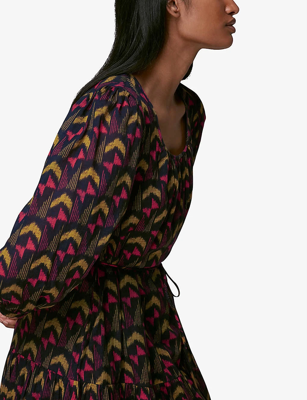 Whistles Ikat-print Cotton Mini Dress 6 Whistles Ikat-print Cotton Mini Dress - Image 6