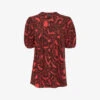 Whistles Graphic-print Short-sleeved Woven Blouse