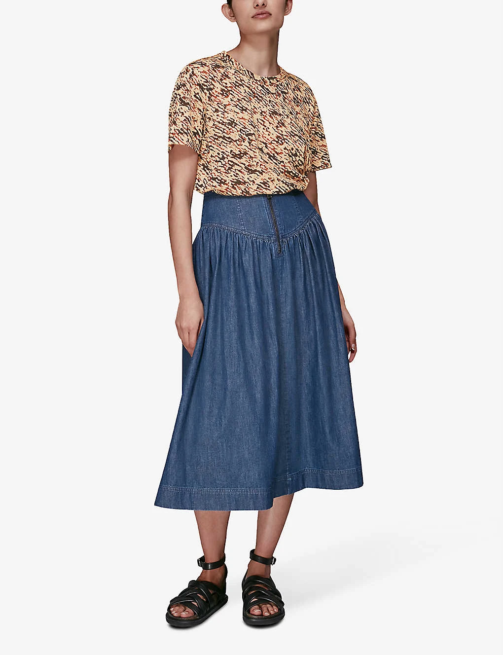 Whistles Ultimate Graphic-print Linen T-shirt 2 Whistles Ultimate Graphic-print Linen T-shirt - Image 2