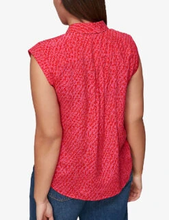 Whistles Graphic-print Crepe Shirt 7 Whistles Graphic-print Crepe Shirt -The Fashion Shop R03787460 MULTICOLOURED ALT02