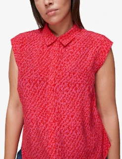 Whistles Graphic-print Crepe Shirt 9 Whistles Graphic-print Crepe Shirt -The Fashion Shop R03787460 MULTICOLOURED ALT04