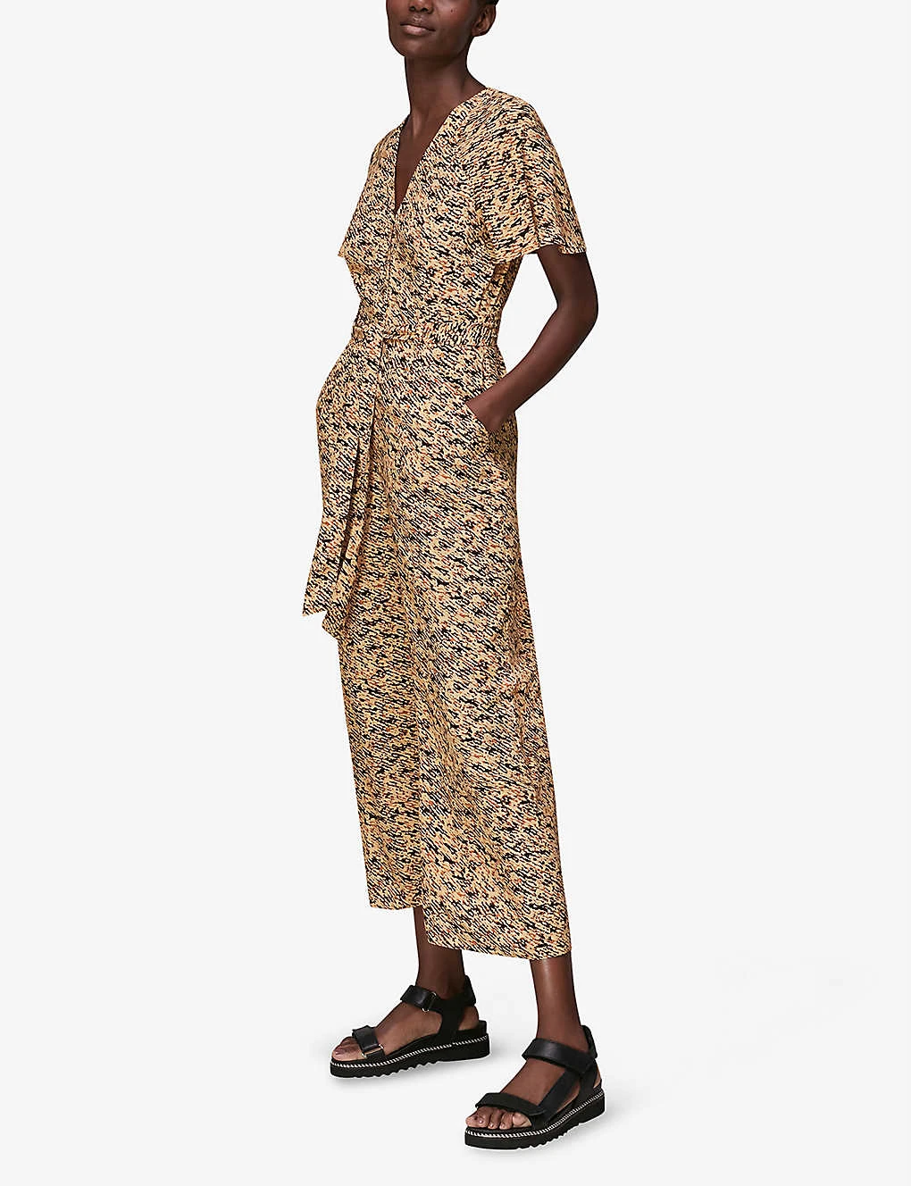 Whistles Bark-print Woven Jumpsuit 2 Whistles Bark-print Woven Jumpsuit - Image 2