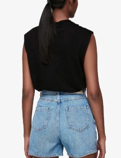 Whistles Authentic Thigh-length Denim Shorts 6 Whistles Authentic Thigh-length Denim Shorts -The Fashion Shop R03789449 ALT02