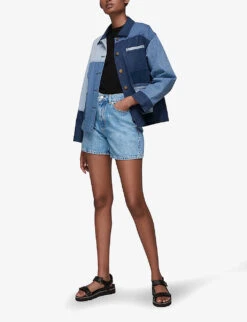 Whistles Authentic Thigh-length Denim Shorts 7 Whistles Authentic Thigh-length Denim Shorts -The Fashion Shop R03789449 ALT03