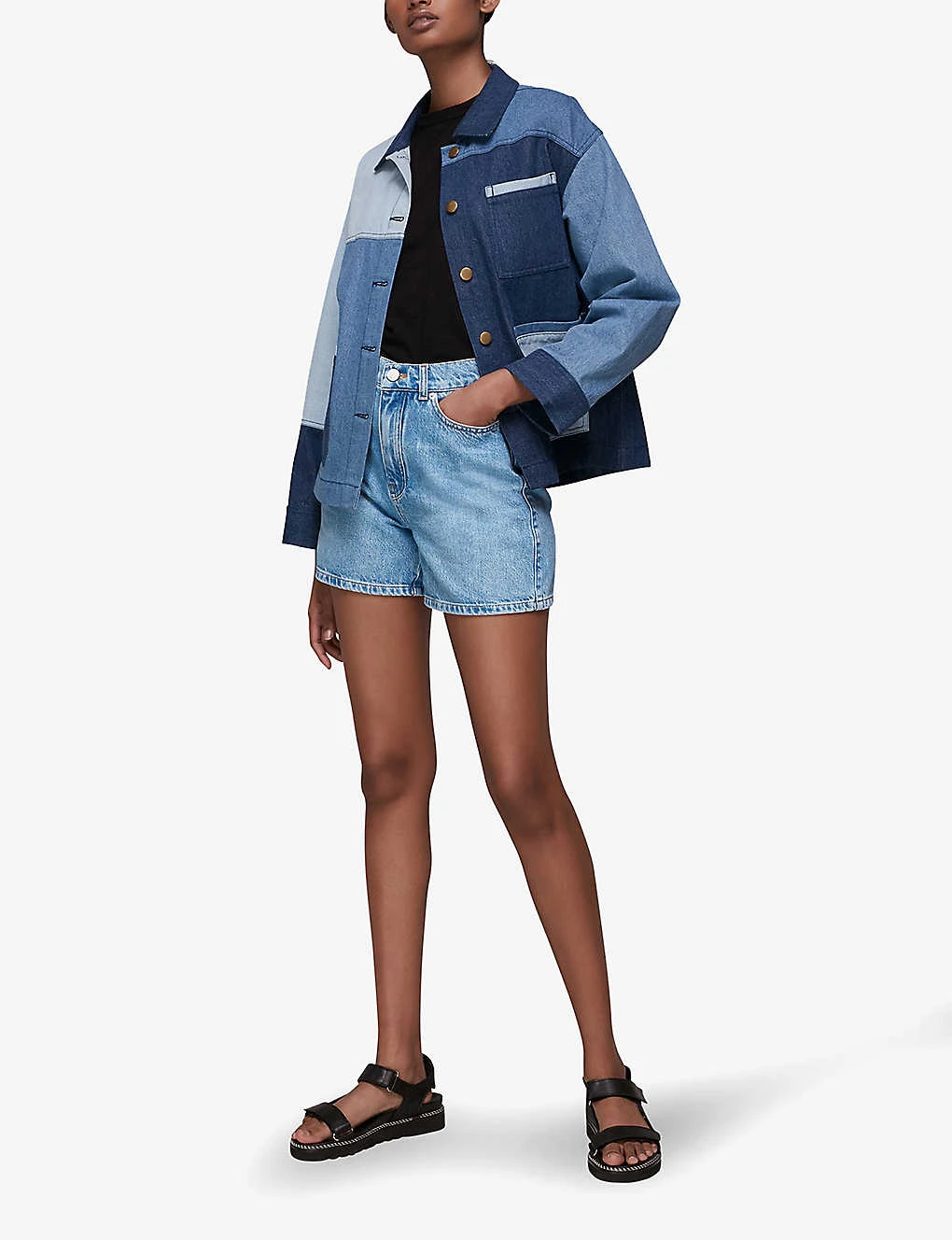 Whistles Authentic Thigh-length Denim Shorts 4 Whistles Authentic Thigh-length Denim Shorts - Image 4