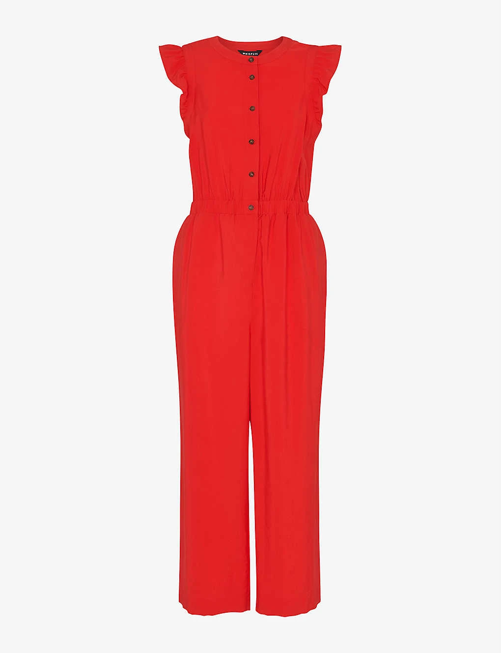 Whistles Frilled Wide-leg Woven Jumpsuit 1 Whistles Frilled Wide-leg Woven Jumpsuit