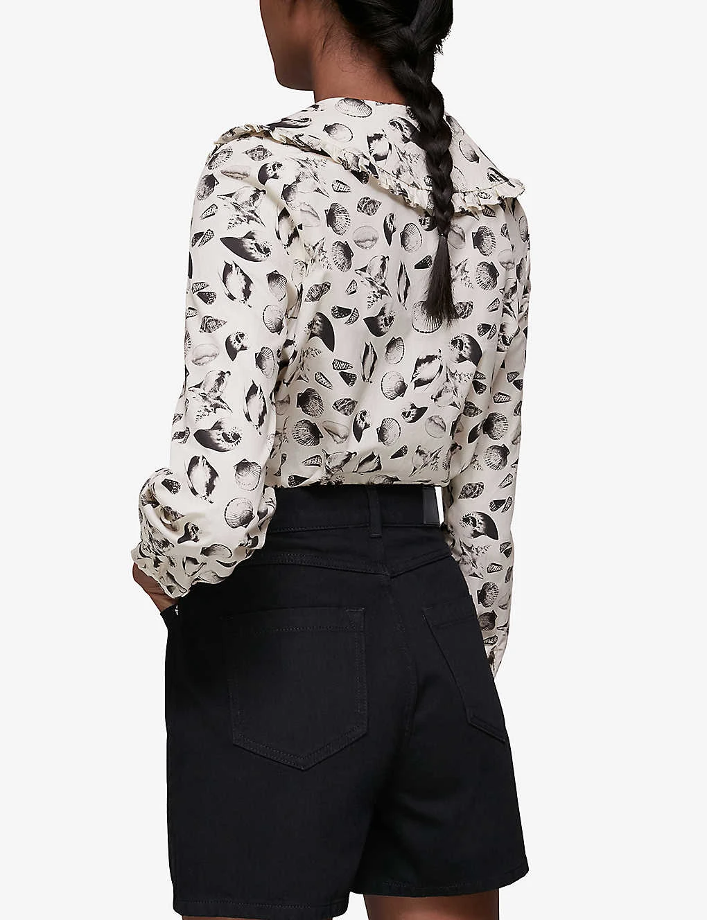 Whistles Authentic High-rise Organic-cotton Denim Shorts 3 Whistles Authentic High-rise Organic-cotton Denim Shorts - Image 3