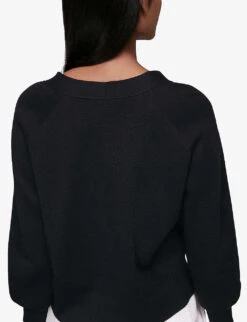 Whistles Relaxed-fit Cotton Cardigan 7 Whistles Relaxed-fit Cotton Cardigan -The Fashion Shop R03791562 BLACK ALT02