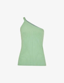 Whistles One-shoulder Ribbed Stretch-woven Cami Top