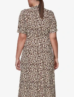 Whistles Ada Animal-print Midi Dress -The Fashion Shop R03797923 MULTICOLOURED ALT02