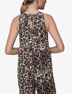 Whistles Clouded Leopard-print Woven Jumpsuit -The Fashion Shop R03802100 MULTICOLOURED ALT03