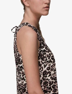 Whistles Clouded Leopard-print Woven Jumpsuit -The Fashion Shop R03802100 MULTICOLOURED ALT04