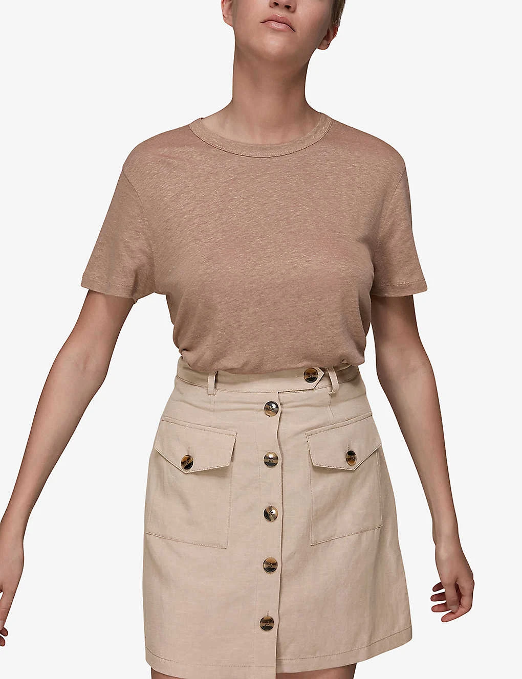 Whistles High-waist Linen Mini Skirt 2 Whistles High-waist Linen Mini Skirt - Image 2