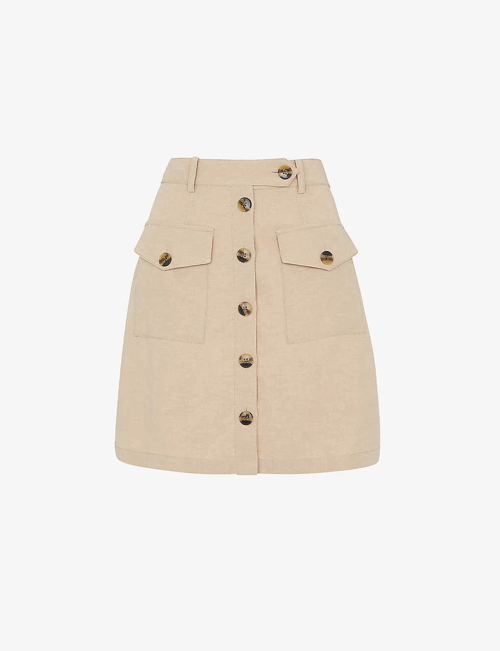 Whistles High-waist Linen Mini Skirt 1 Whistles High-waist Linen Mini Skirt