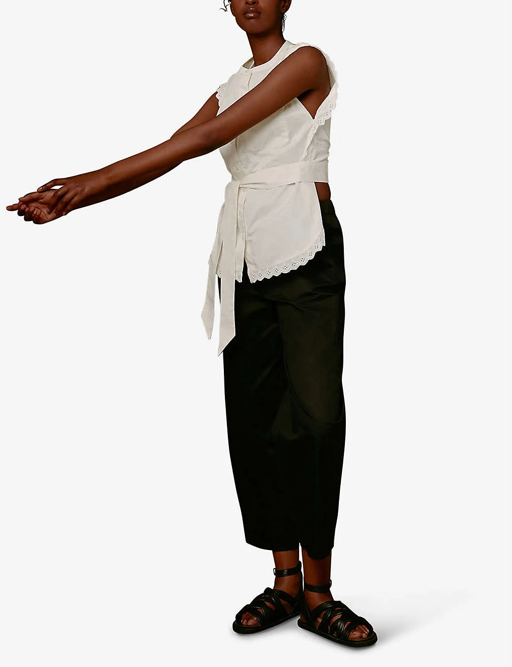 Whistles Scalloped-trim Cotton-poplin Blouse 3 Whistles Scalloped-trim Cotton-poplin Blouse - Image 3