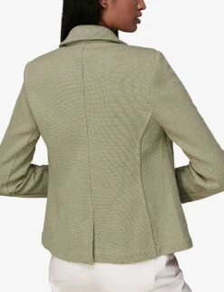 Whistles Slim-fit Cotton-jersey Jacket 6 Whistles Slim-fit Cotton-jersey Jacket -The Fashion Shop R03807665 KHAKIOLIVE ALT02