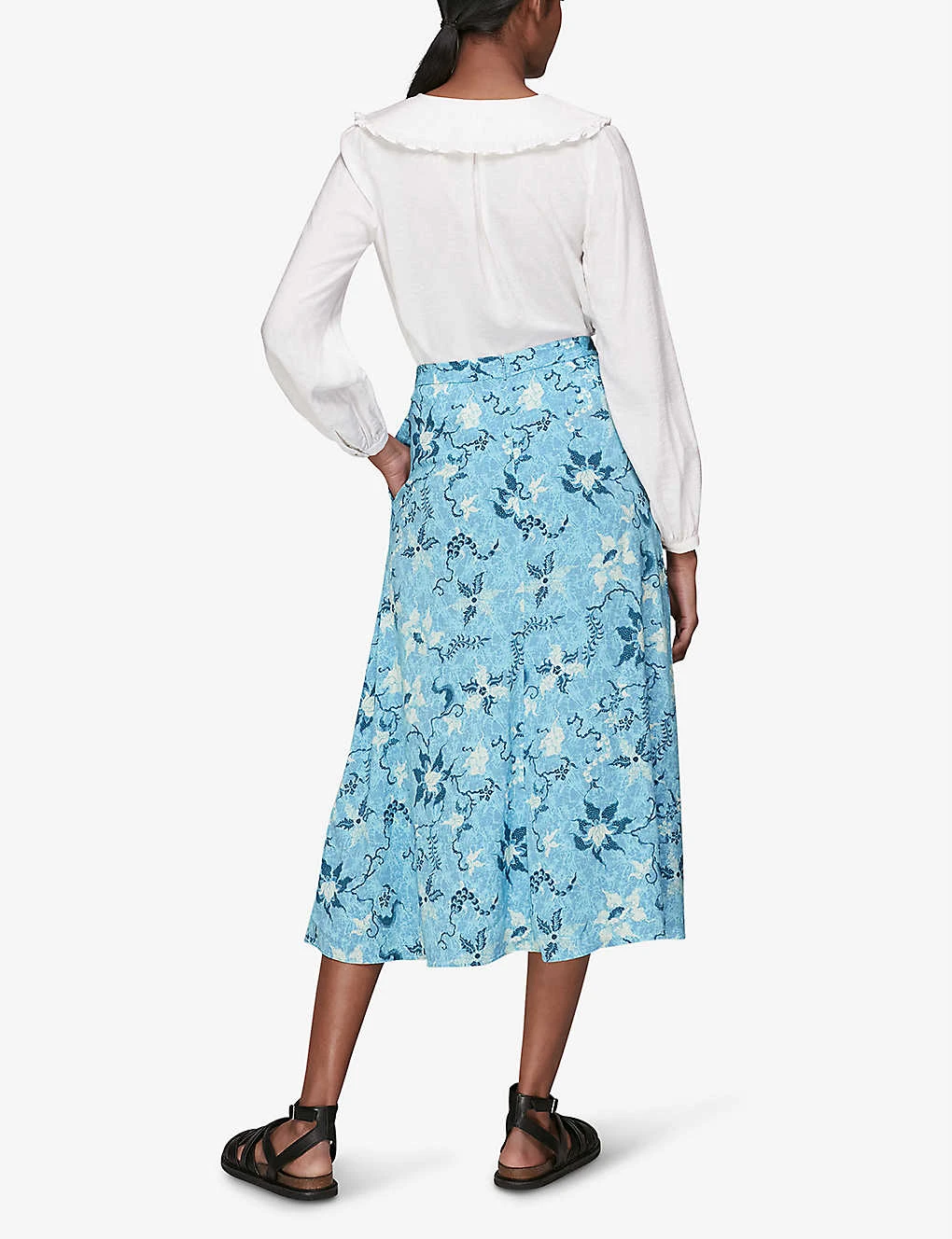 Whistles Batik Garland Print Midi Skirt 3 Whistles Batik Garland Print Midi Skirt - Image 3