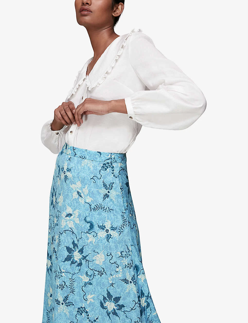 Whistles Batik Garland Print Midi Skirt 5 Whistles Batik Garland Print Midi Skirt - Image 5