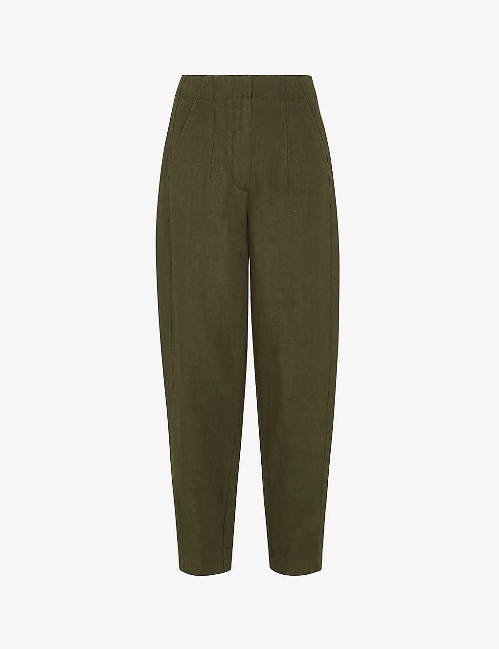 Whistles Barrel-leg Loose-fit Linen Trousers 1 Whistles Barrel-leg Loose-fit Linen Trousers