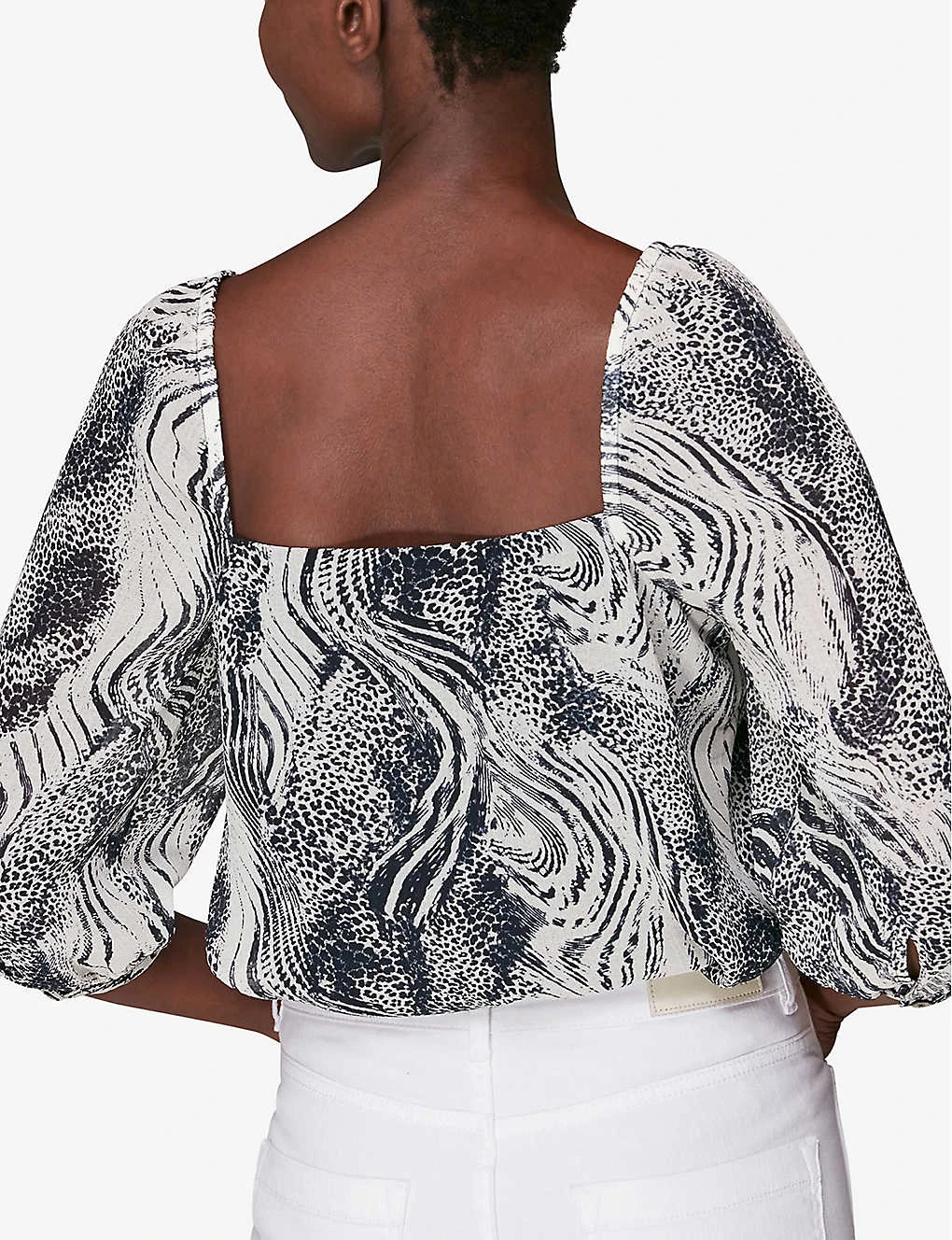 Whistles Blanche Tiger-print Woven Top 3 Whistles Blanche Tiger-print Woven Top - Image 3