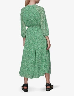 Whistles Indo Floral-print Woven Dress 8 Whistles Indo Floral-print Woven Dress -The Fashion Shop R03814118 MULTICOLOURED ALT02