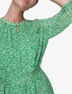 Whistles Indo Floral-print Woven Dress 10 Whistles Indo Floral-print Woven Dress -The Fashion Shop R03814118 MULTICOLOURED ALT04