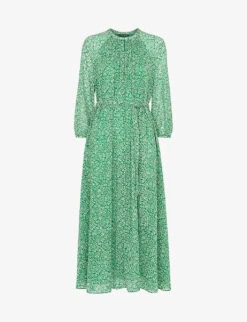 Whistles Indo Floral-print Woven Dress