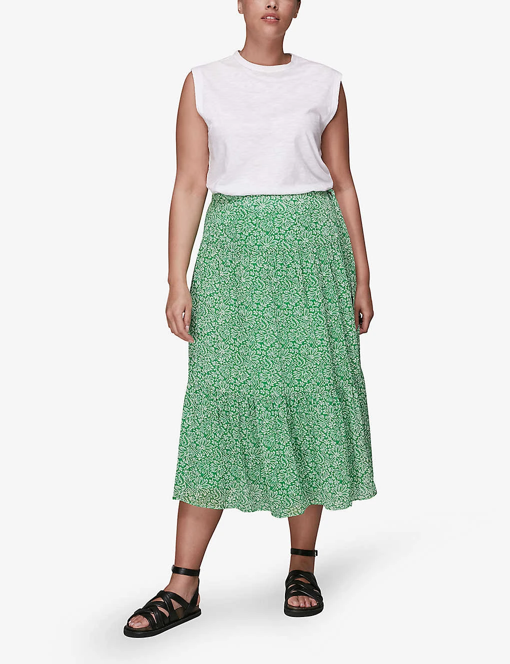 Whistles Indo Floral-print Woven Midi Skirt 2 Whistles Indo Floral-print Woven Midi Skirt - Image 2