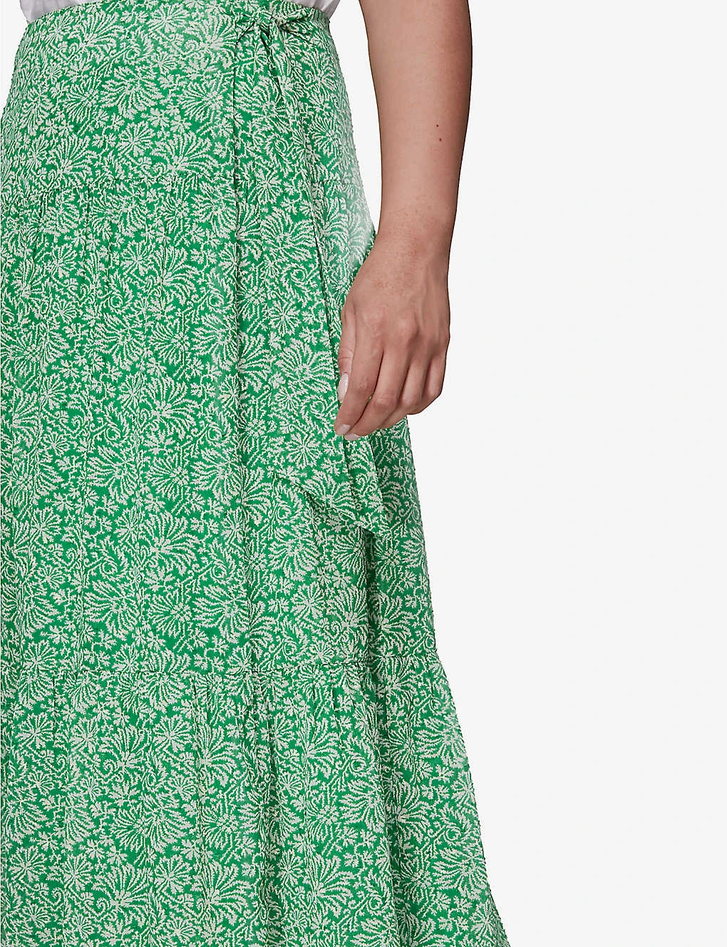 Whistles Indo Floral-print Woven Midi Skirt 4 Whistles Indo Floral-print Woven Midi Skirt - Image 4