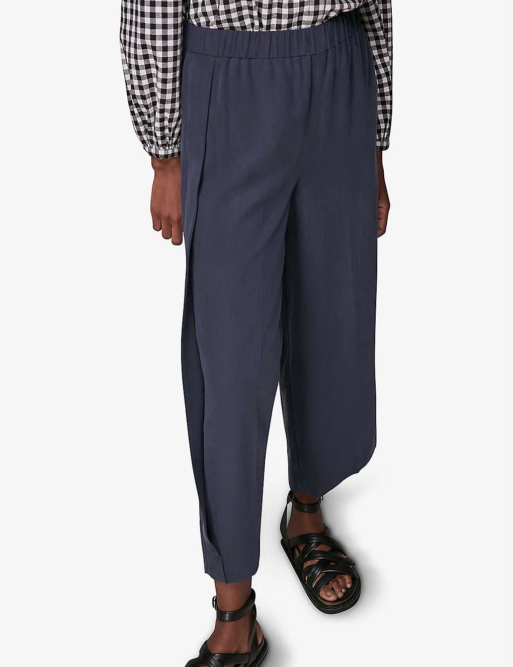 Whistles Wide-leg High-rise Crepe Trousers 5 Whistles Wide-leg High-rise Crepe Trousers - Image 5