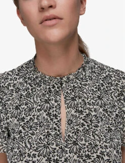 Whistles Floral-print Key-hole Woven Top 11 Whistles Floral-print Key-hole Woven Top -The Fashion Shop R03816786 BLACKMULTI ALT04
