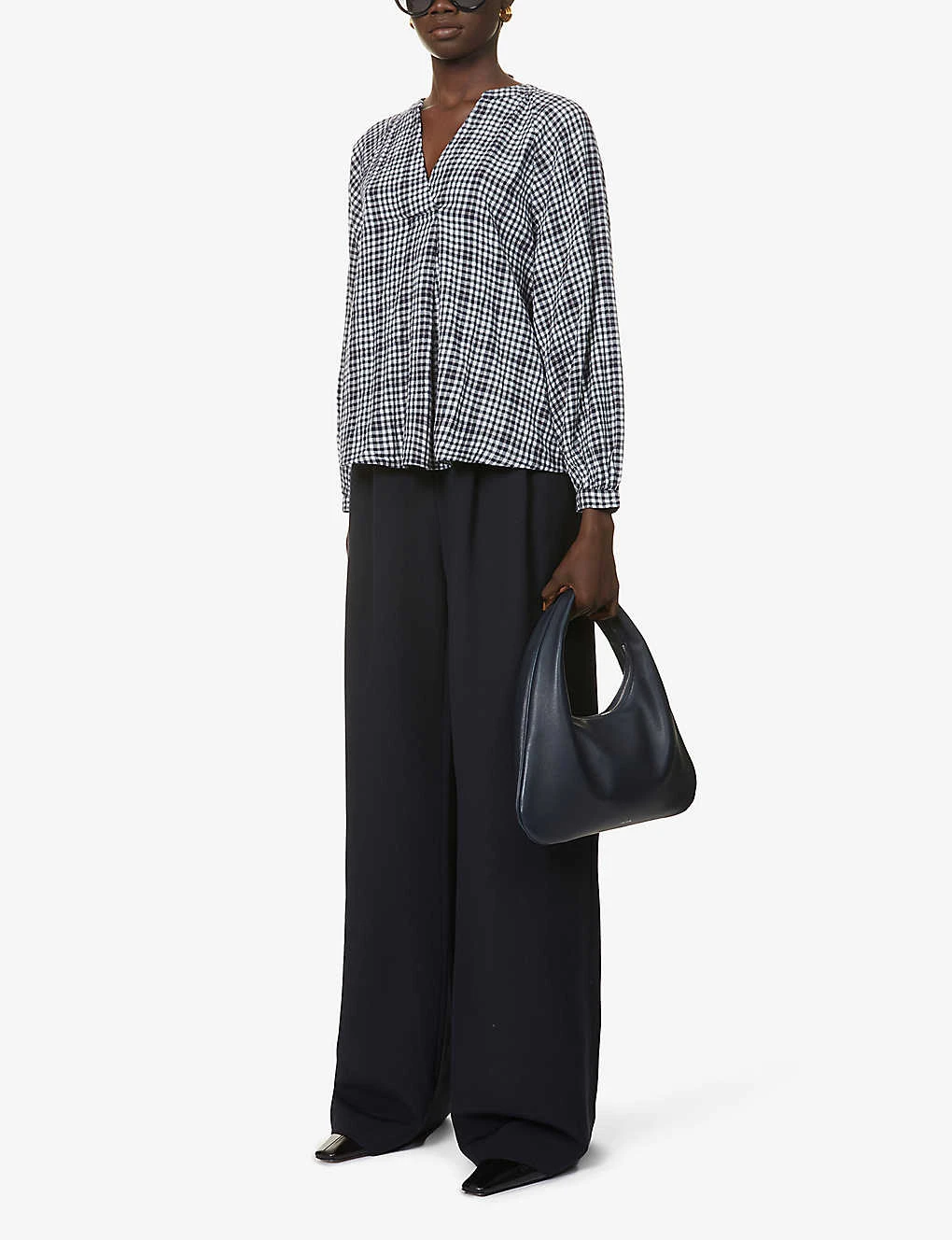 Whistles Tatum Check Oversized Top 2 Whistles Tatum Check Oversized Top - Image 2