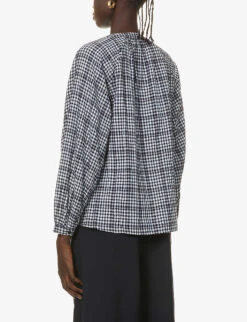 Whistles Tatum Check Oversized Top 8 Whistles Tatum Check Oversized Top -The Fashion Shop R03817409 BLACK ALT03