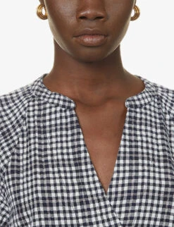 Whistles Tatum Check Oversized Top 9 Whistles Tatum Check Oversized Top -The Fashion Shop R03817409 BLACK ALT04