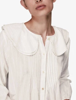 Whistles Darcie Oversized-collar Cotton Top 9 Whistles Darcie Oversized-collar Cotton Top -The Fashion Shop R03817410 CREAM ALT04