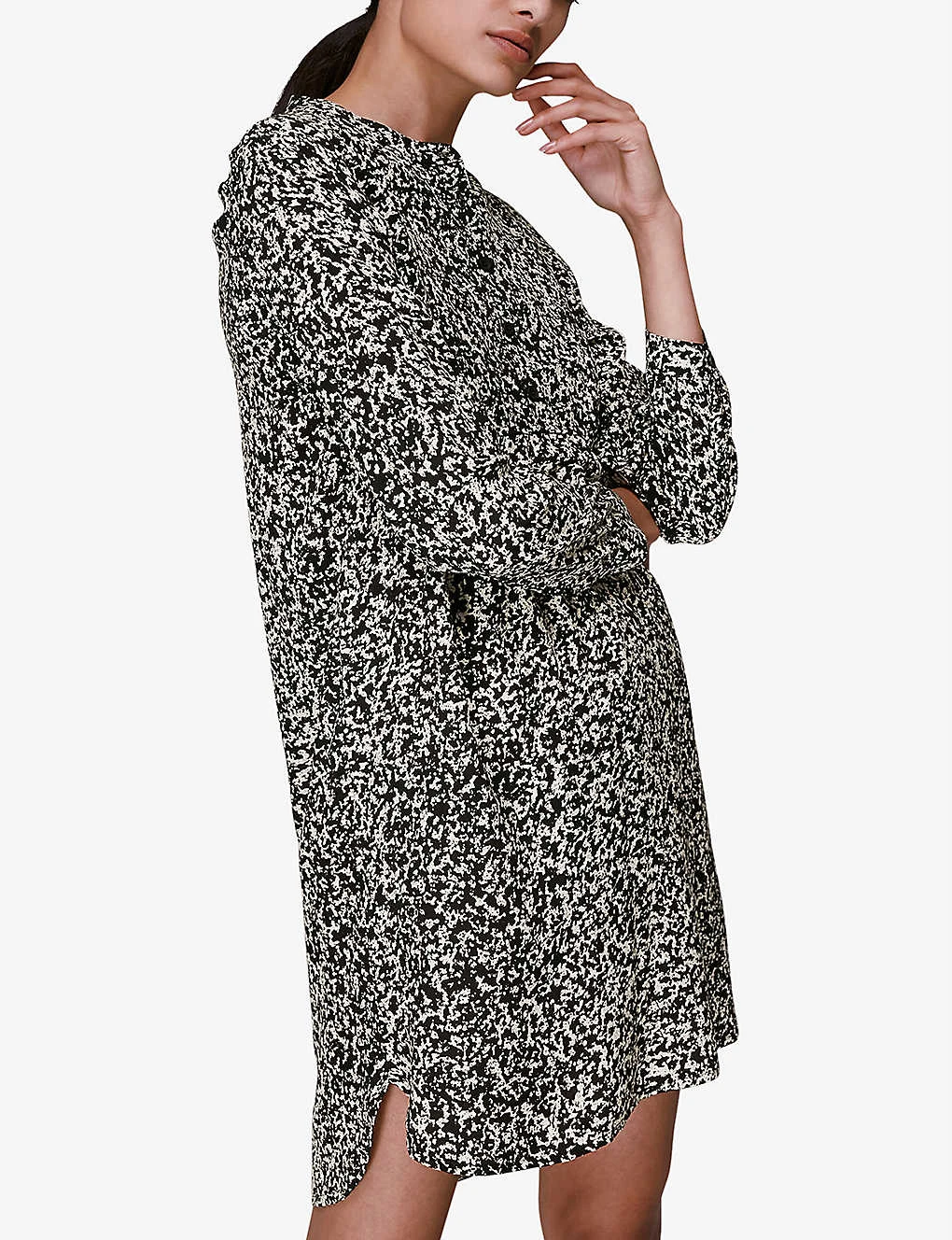 Whistles Piper Abstract-print Woven Mini Dress 4 Whistles Piper Abstract-print Woven Mini Dress - Image 4