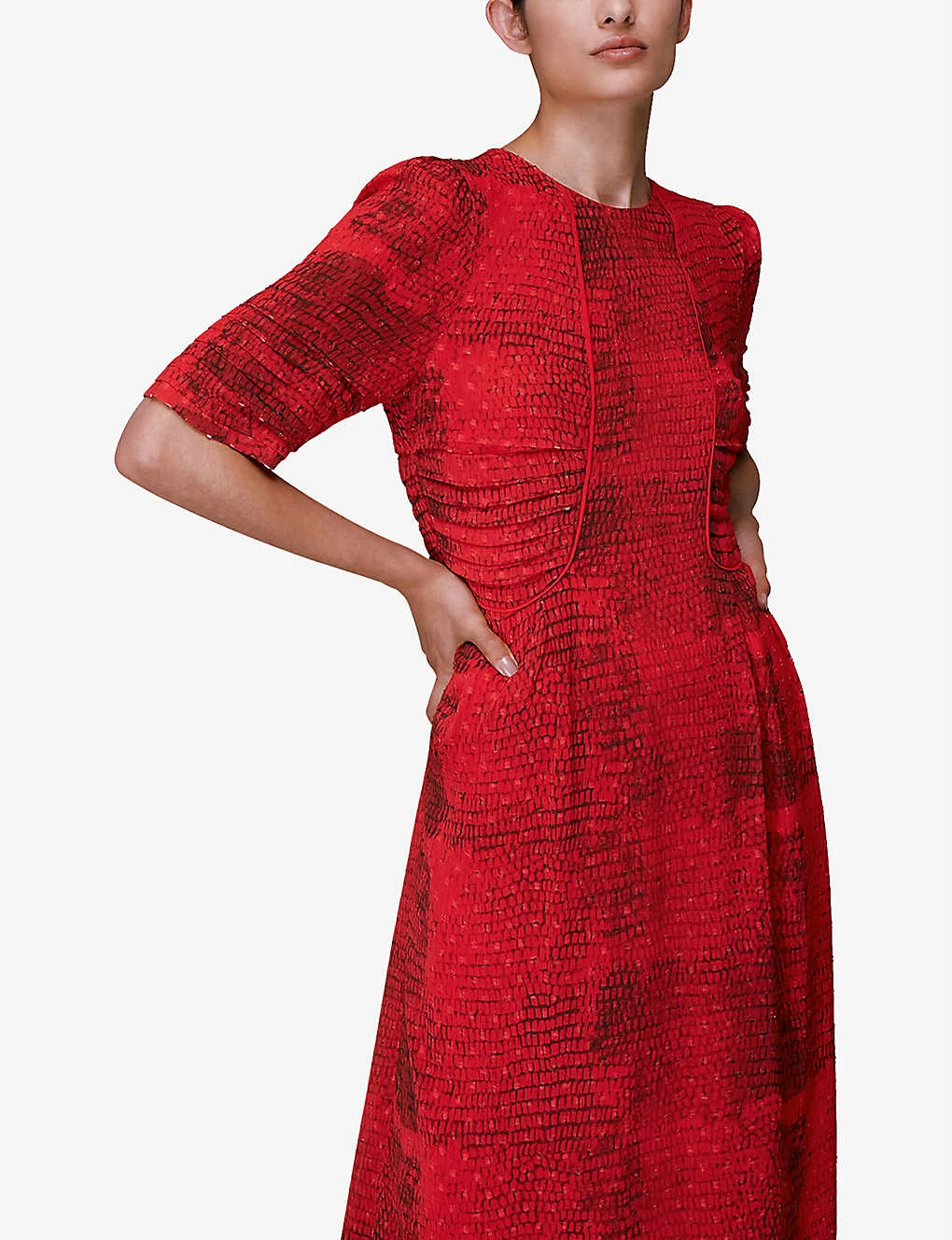 Whistles Snake-print Chiffon Maxi Dress 2 Whistles Snake-print Chiffon Maxi Dress - Image 2