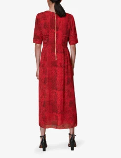 Whistles Snake-print Chiffon Maxi Dress 6 Whistles Snake-print Chiffon Maxi Dress -The Fashion Shop R03821791 MULTICOLOURED ALT02