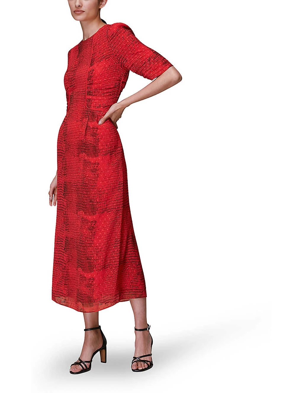 Whistles Snake-print Chiffon Maxi Dress 4 Whistles Snake-print Chiffon Maxi Dress - Image 4