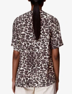 Whistles Leopard-print Relaxed-fit Woven Shirt 7 Whistles Leopard-print Relaxed-fit Woven Shirt -The Fashion Shop R03822514 MULTICOLOUR ALT02