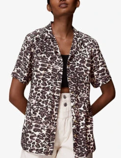Whistles Leopard-print Relaxed-fit Woven Shirt 8 Whistles Leopard-print Relaxed-fit Woven Shirt -The Fashion Shop R03822514 MULTICOLOUR ALT03