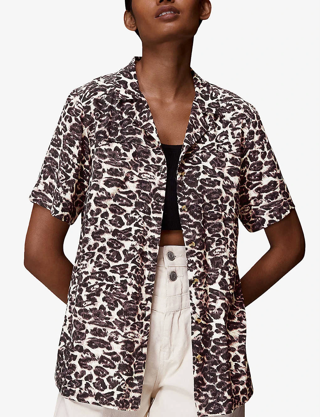 Whistles Leopard-print Relaxed-fit Woven Shirt 4 Whistles Leopard-print Relaxed-fit Woven Shirt - Image 4