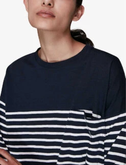 Whistles Breton Striped Cotton Top 10 Whistles Breton Striped Cotton Top -The Fashion Shop R03822515 MULTICOLOUR ALT04